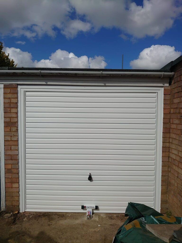 new up and over garage door installed in hemel hempstead